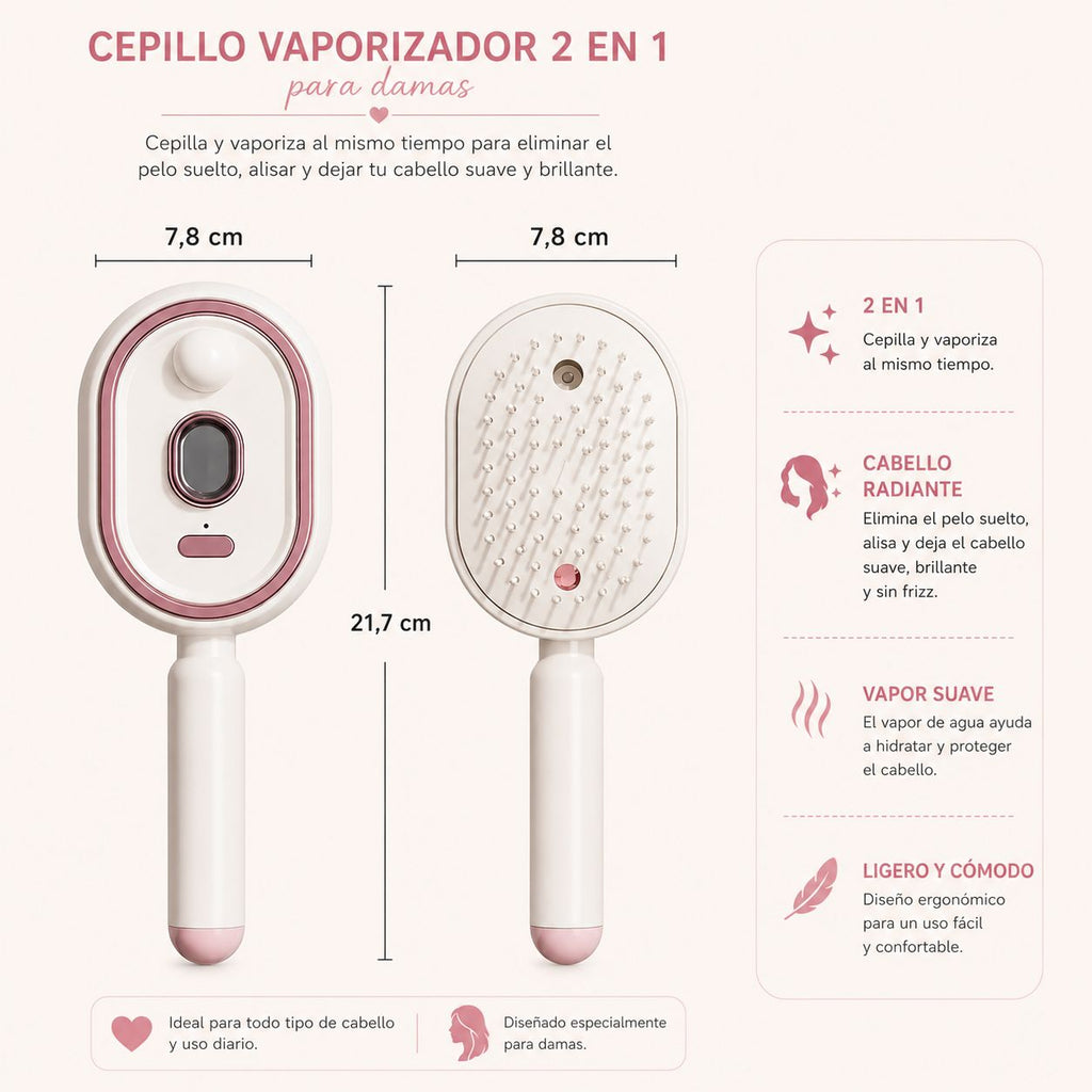CEPIZ — Cepillo Eléctrico Masaje & Spray 4-en-1