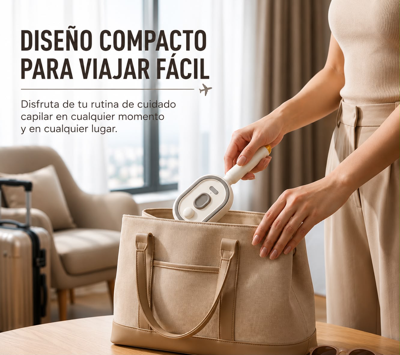 Cepillo Eléctrico Masajeador para el Cabello con Rociador de Aceites Esenciales y Tecnología de Autolimpieza